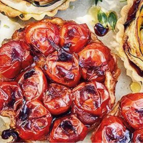 tarte tatin artisanale de tomates caramélisées au vinaigre balsamique