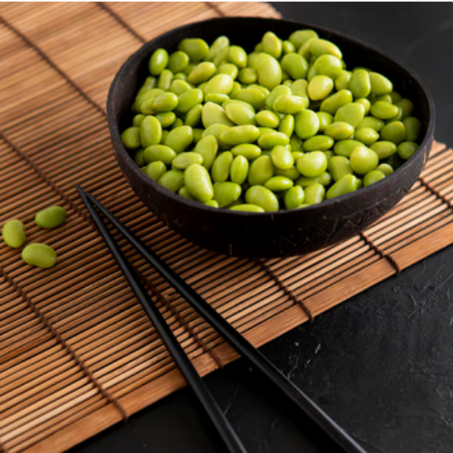 Verrines d'Edamame à la sauce Soja sucrée